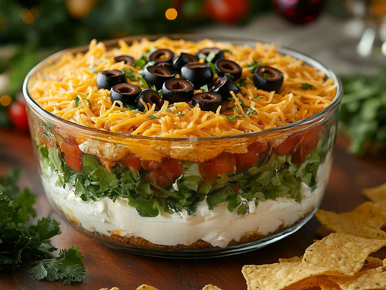 Taco Dip with Fresh Ingredients