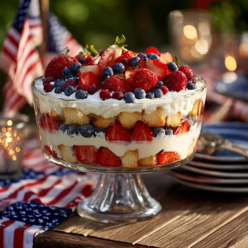 4th of July Trifle layered dessert