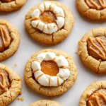 Pumpkin pie cookies with creamy filling and whipped cream topping