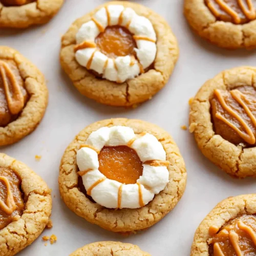 Pumpkin pie cookies with creamy filling and whipped cream topping