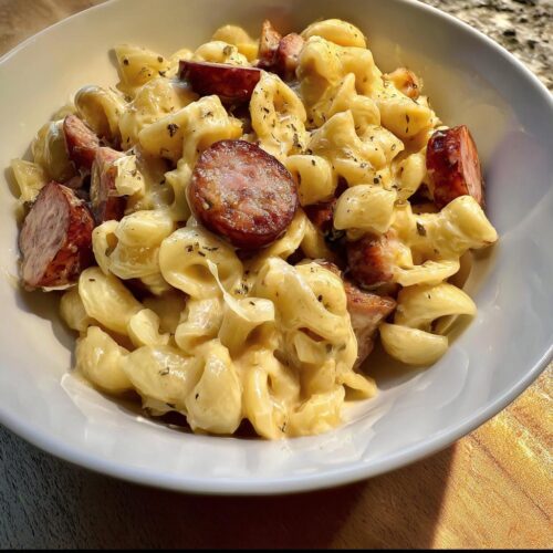 Creamy Ranch Potato Pasta with Smoked Sausage - Tasty