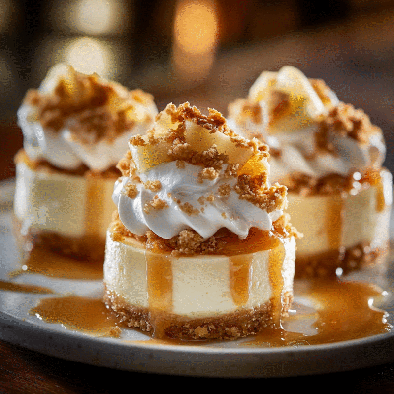 Apple Crisp Mini Cheesecakes