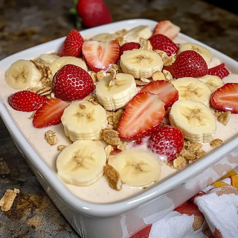 Fresh Strawberry Banana Pudding