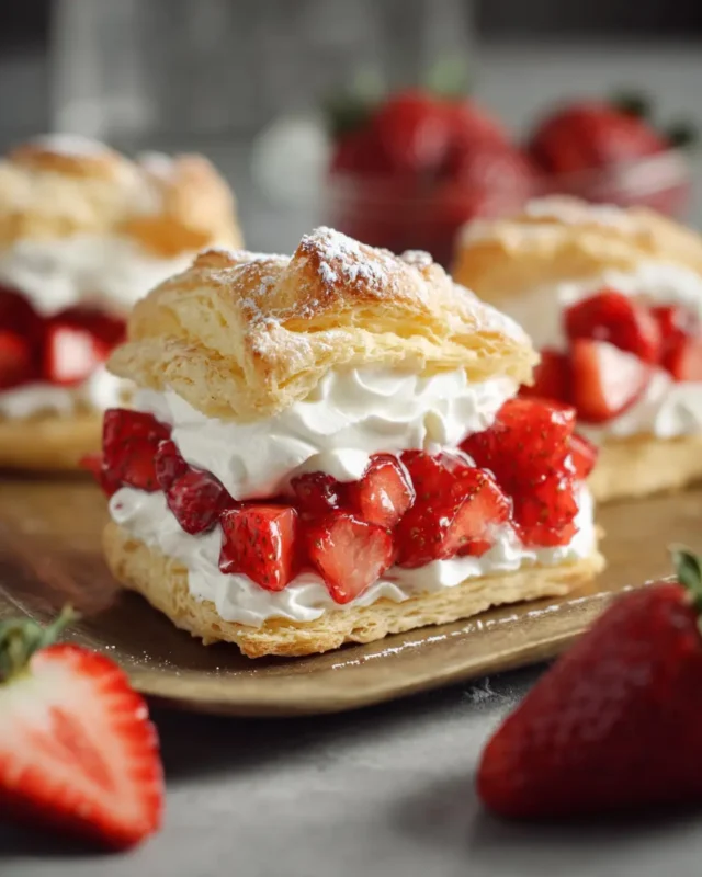 Mini Strawberry Cream Puffs