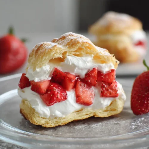 Mini Strawberry Cream Puffs