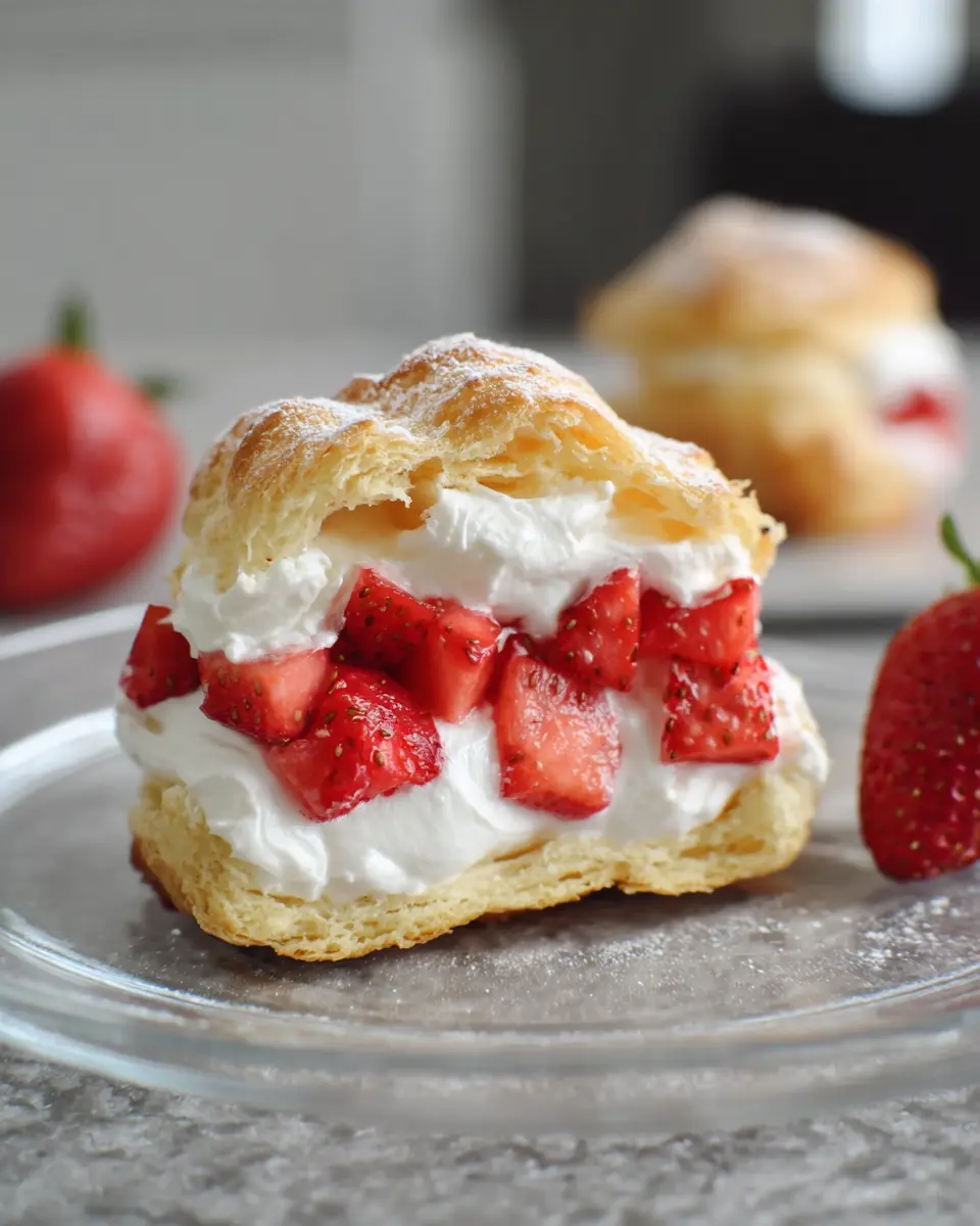 Mini Strawberry Cream Puffs