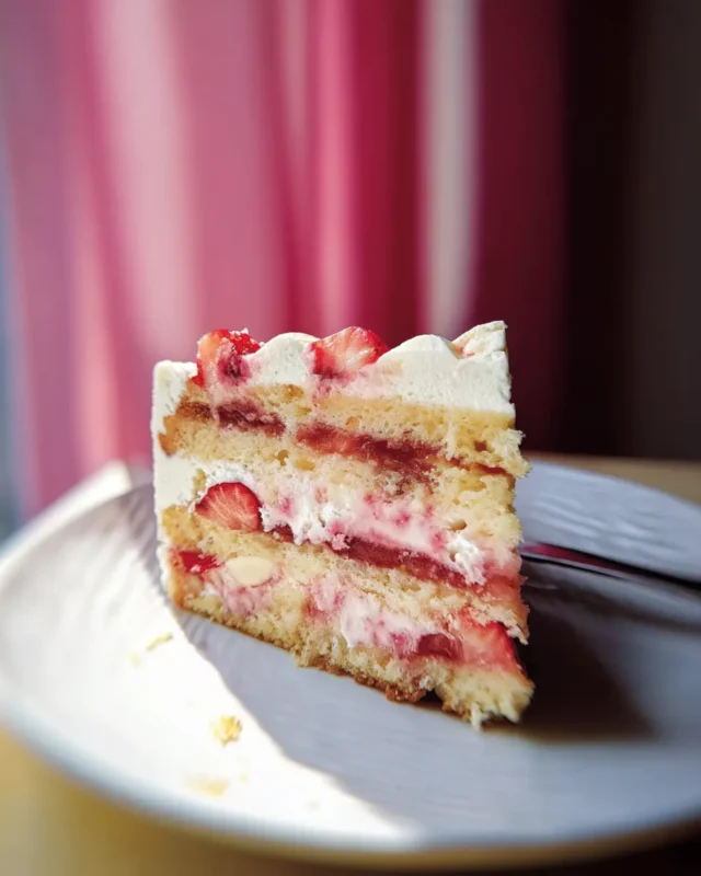 Pudding Strawberry Banana Cake