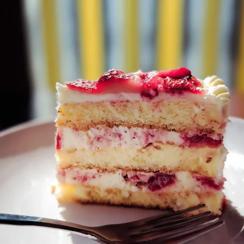 Pudding Strawberry Banana Cake