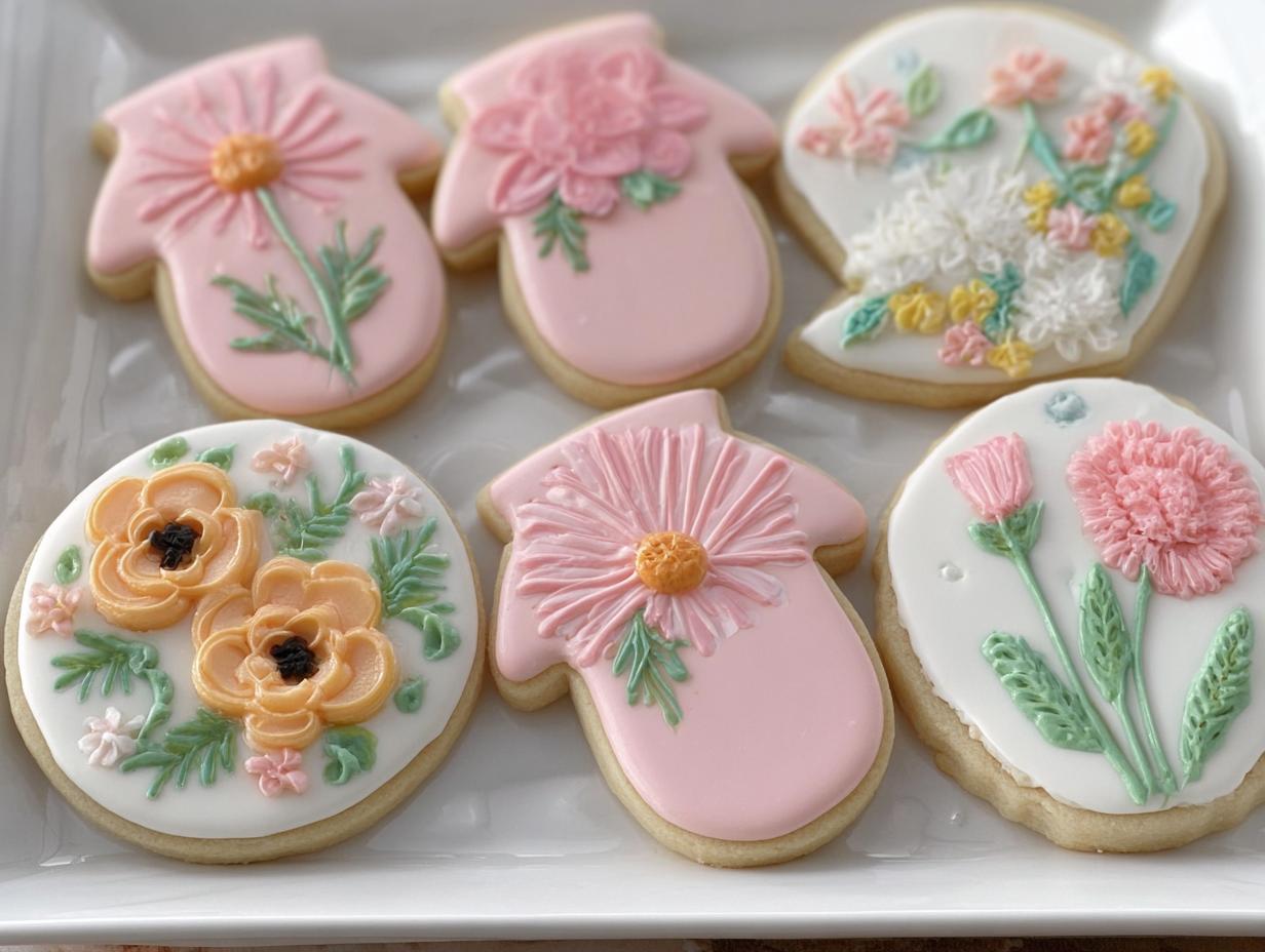 Baby in Bloom Royal Icing Cookies - Featured
