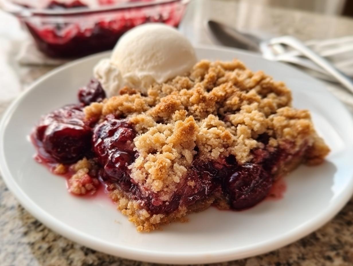 Cherry Coconut Crumble - Featured