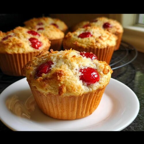 Cherry Coconut Muffins - Tasty