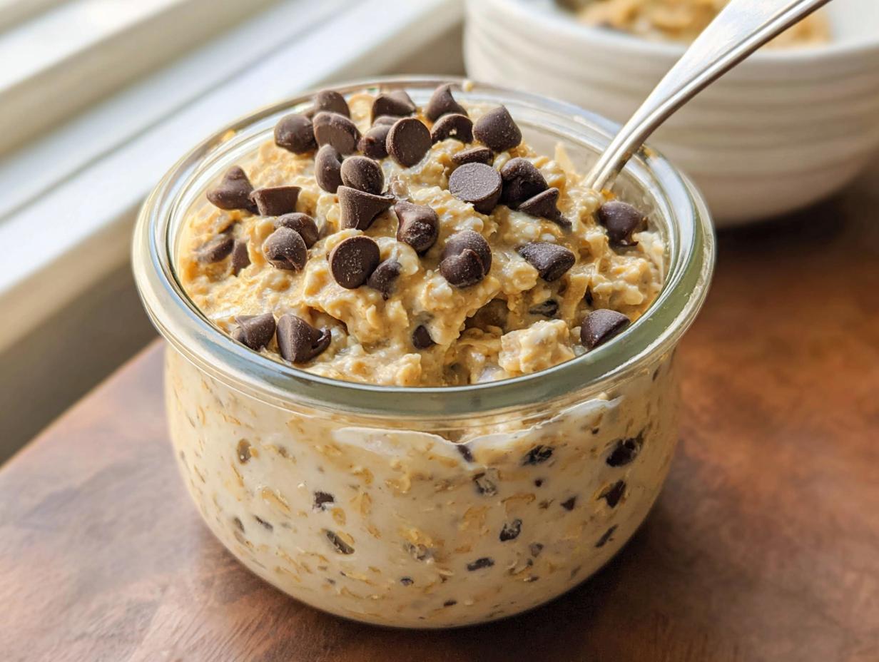 Cookie Dough Overnight Oats - Featured