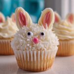Easter Bunny Cupcakes with Buttercream Frosting - Featured