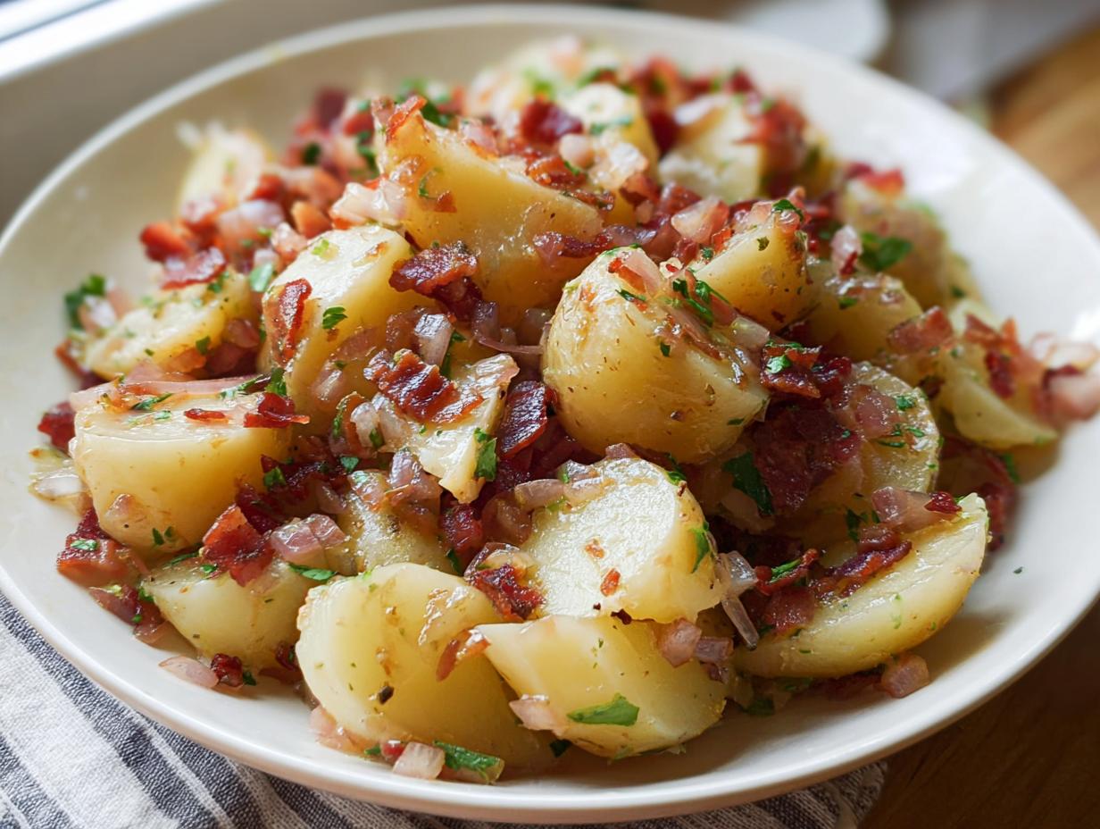 German Potato Salad with Bacon - Featured