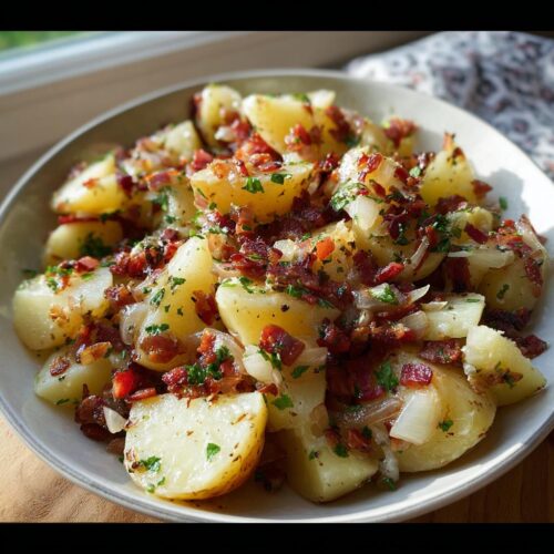 German Potato Salad with Bacon - Tasty