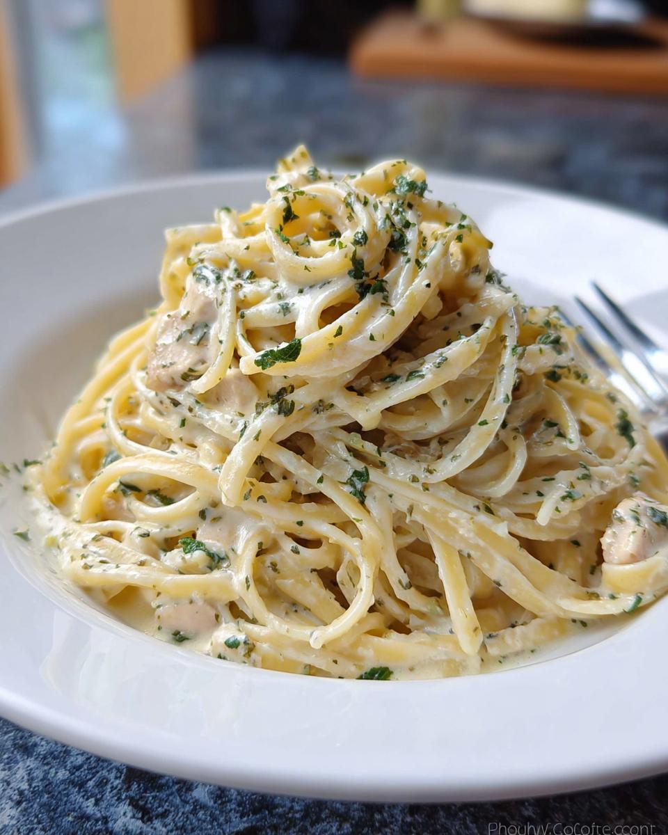 Healthy Garlic Parmesan Chicken Pasta with Greek Yogurt Sauce - Other 1