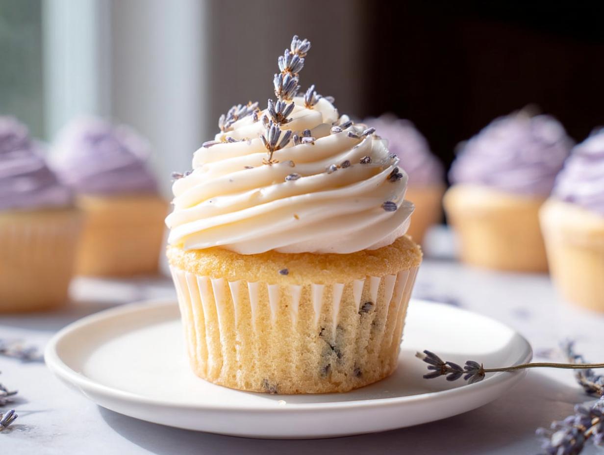 Honey Lavender Wildflower Cupcakes - Featured
