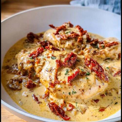 Keto Creamy Chicken with Sun-Dried Tomatoes - Tasty