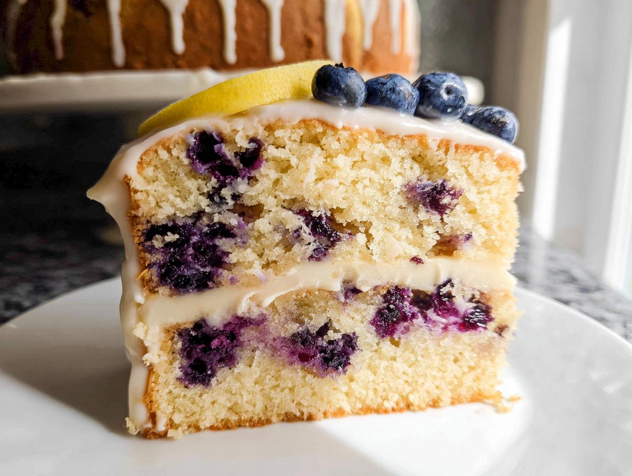 Lemon Blueberry Easter Cake - Featured