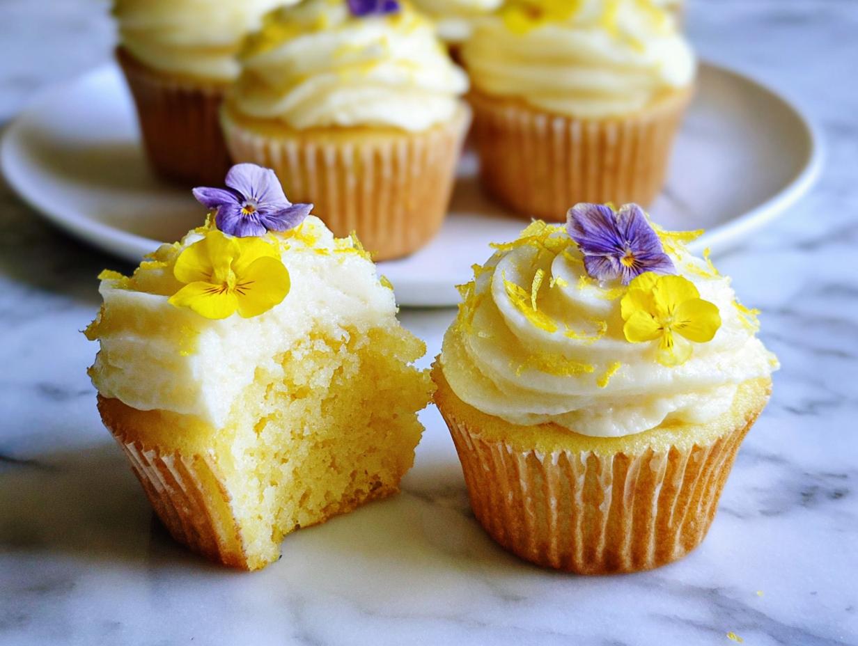 Lemon Wildflower Cupcakes - Featured