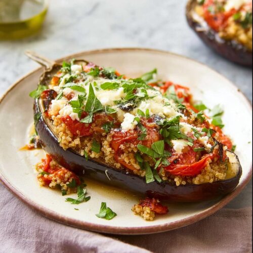 Mediterranean Stuffed Eggplant - Tasty