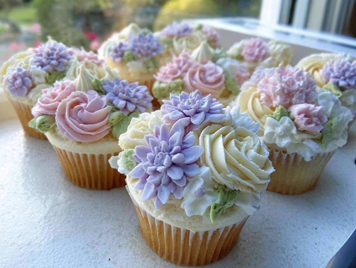 Pastel Wildflower Cupcakes for Spring - Featured