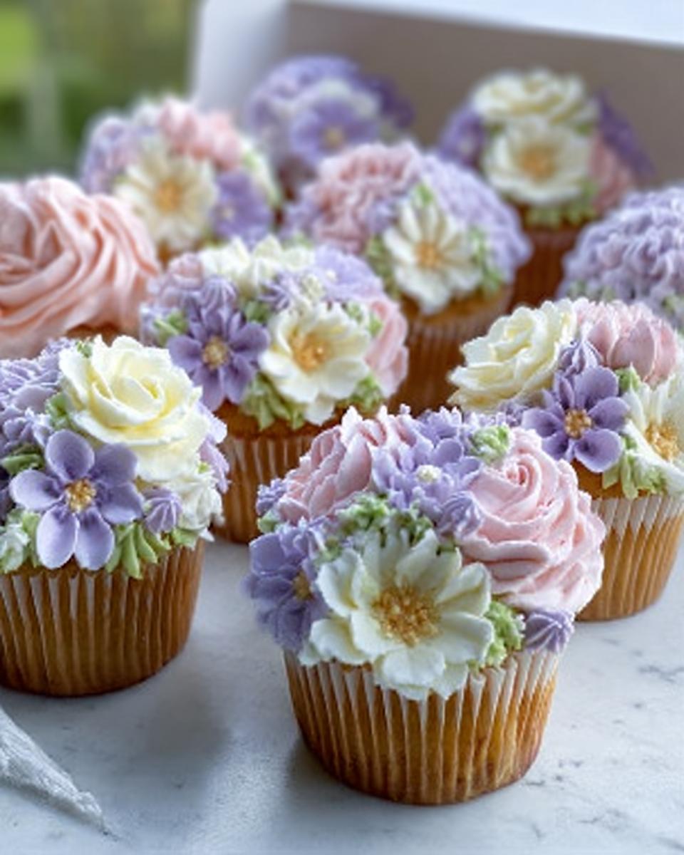 Pastel Wildflower Cupcakes for Spring - Other 3