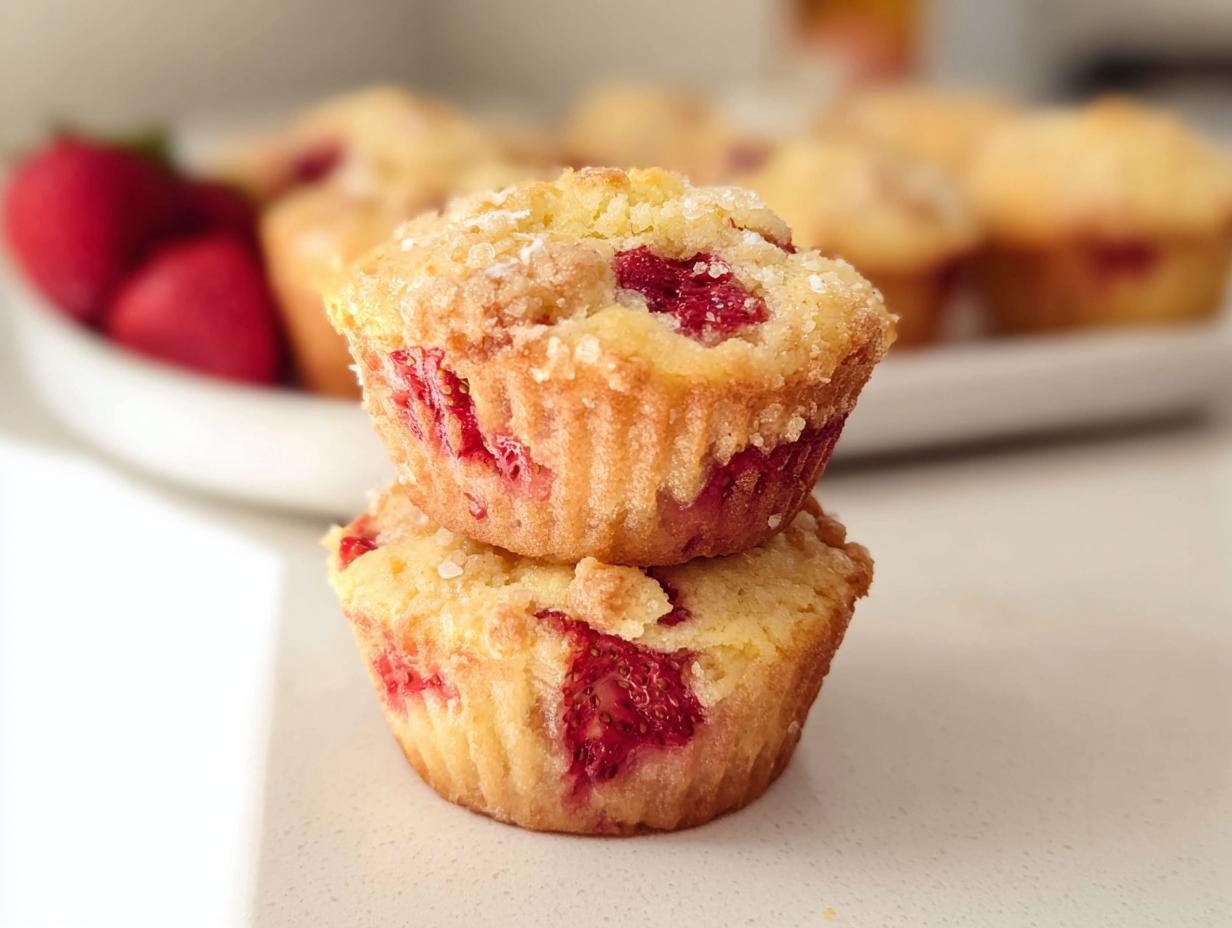 Strawberry Lemon Muffins - Featured