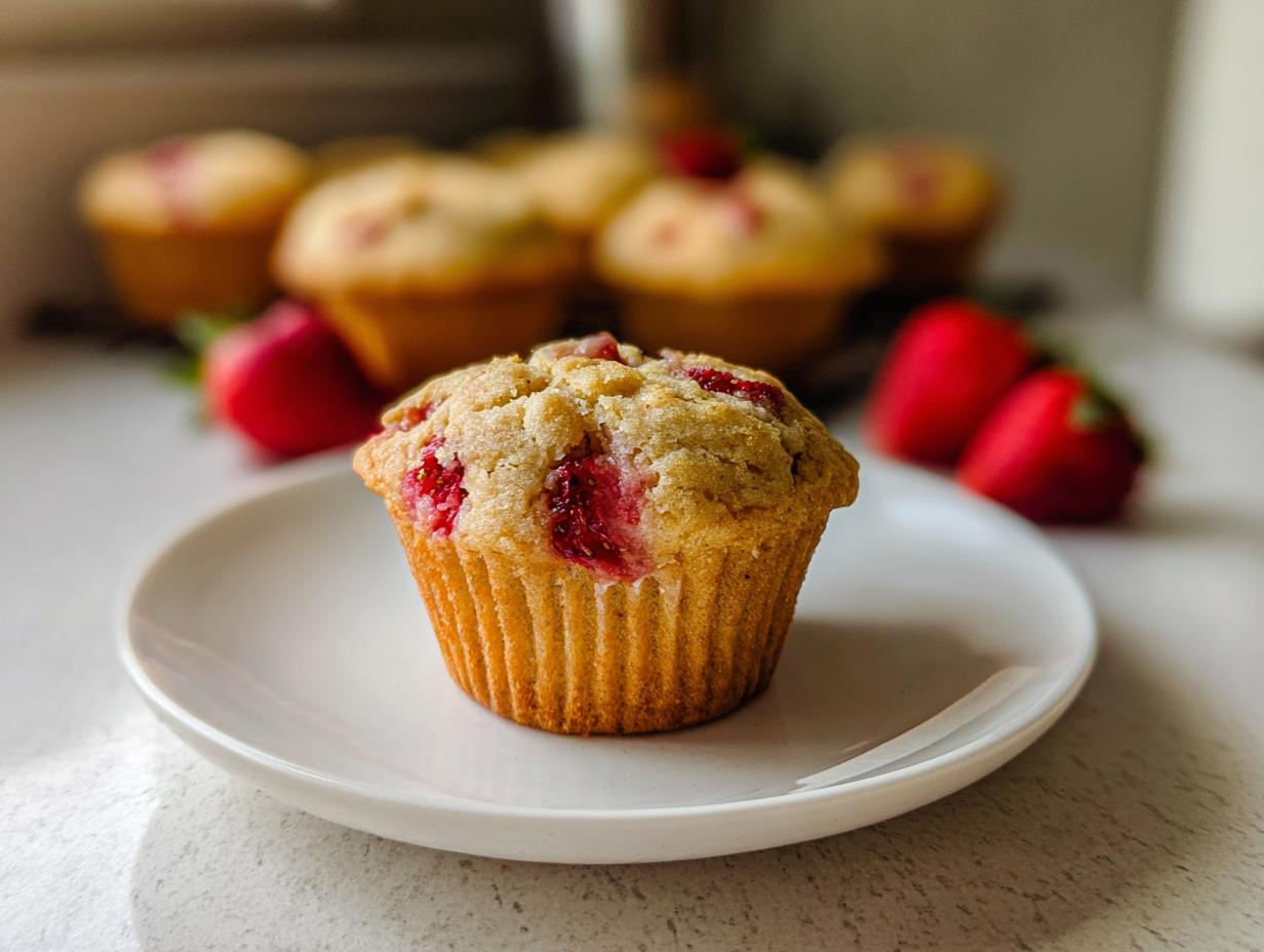 Strawberry Yogurt Muffins - Featured