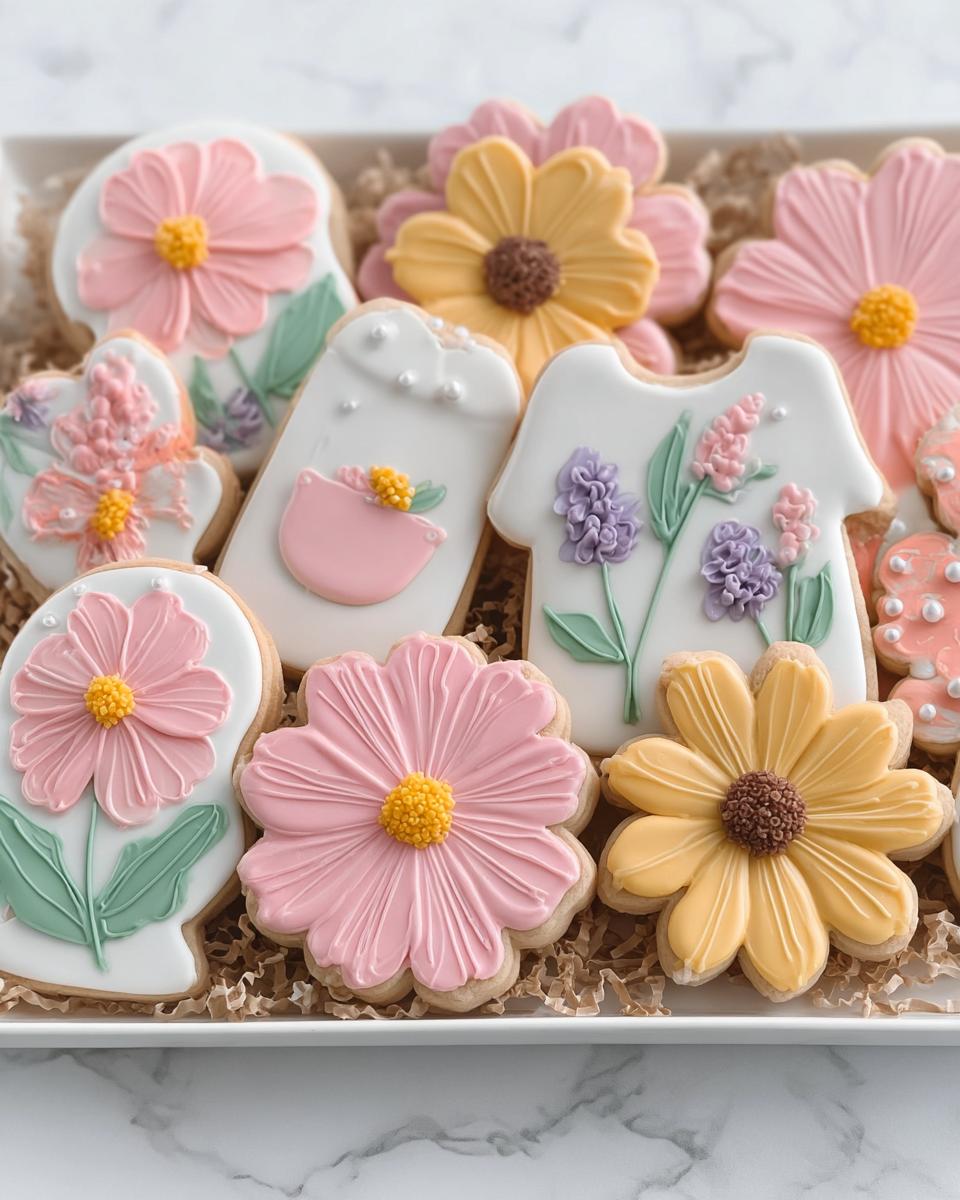 Pastel Flower Baby Shower Cookies - Other 3